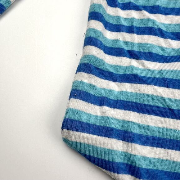 Free Birdees Blue Stripe Zip Footie Pajamas - Picture 3 of 8